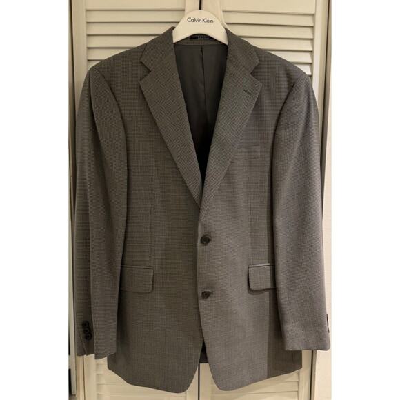 Arnold Brant Men's 2-Button Blazer 100% Wool 40R Black/White Sm Houndstooth NWOT